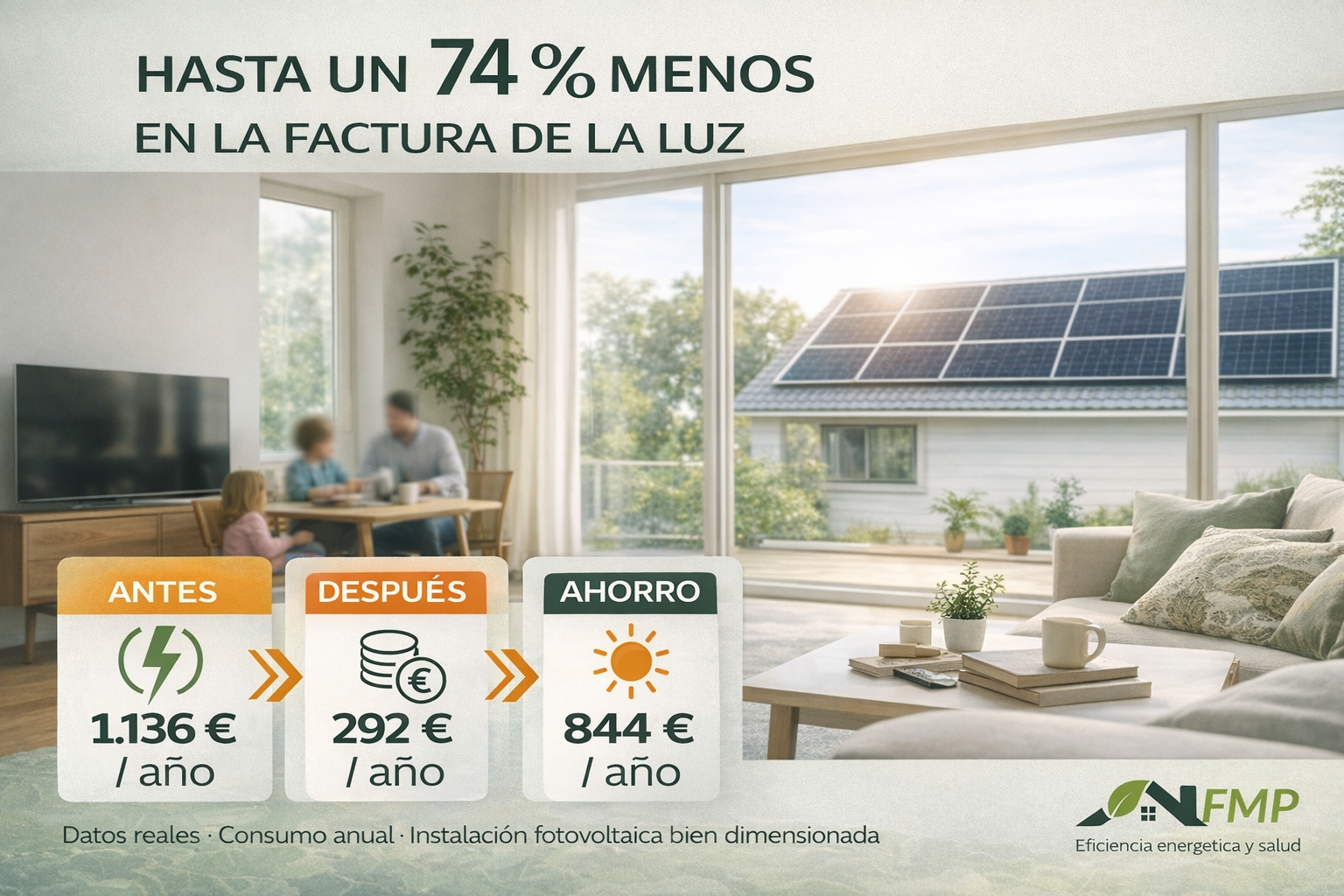 ¿Cuánto se ahorra realmente con placas solares en una vivienda?